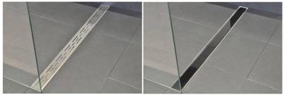 Wiesbaden Glasrooster zwart 60x7 tbv RVS douchegoot