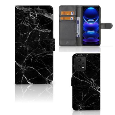 Xiaomi Redmi Note 12 5G | Poco X5 | Bookcase | Marmer Zwart - Origineel Cadeau Vader