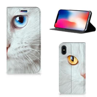 Apple iPhone X | Xs | Hoesje maken | Witte Kat Apple iPhone X | Xs | Hoesje maken | Witte Kat