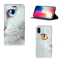 Apple iPhone X | Xs | Hoesje maken | Witte Kat - thumbnail
