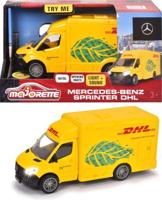 Majorette Grand Series Mercedes-Benz Sprinter DHL Metaal Licht en Geluid 12,5 cm Speelgoedvoertuig - thumbnail