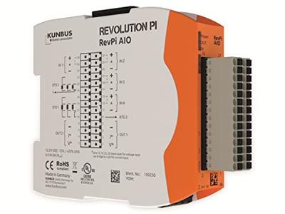 Revolution Pi by Kunbus RevPi AIO PR100250 PLC-uitbreidingsmodule 24 V Revolution Pi by Kunbus RevPi AIO PR100250 PLC-uitbreidingsmodule 24 V