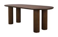 Dutchbone Ovale Eettafel 'Dean' Walnootlook, 220 x 90cm - thumbnail