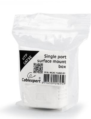 CAT5E UTP LAN-opbouwdoos, 1-poorts