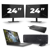 Dell Precision 5540 - Intel Core i7-9e Generatie - 15 inch - 16GB RAM - 256GB SSD - Windows 11 + 2x 24 inch Monitor - thumbnail