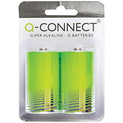 Q-CONNECT batterij, alkaline, D, blister van 2 stuks - thumbnail