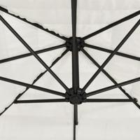 Parasol met stalen paal 248x248x248 cm wit - thumbnail