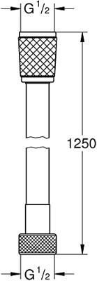 Ben doucheslang metaal 125cm RVS-look Ben doucheslang metaal 125cm RVS-look