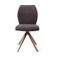 Jesper Home Eetkamerstoel 'Ikata' Turn Rose, kleur Almost Black - thumbnail