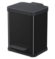 Hailo Öko duo plus M 6222600 Afvalbak 18 l Plaatstaal (l x b x h) 320 x 320 x 430 mm Zwart Met voetpedaal 1 stuk(s) - thumbnail