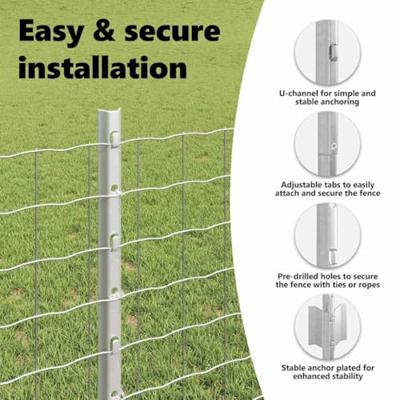 VidaXL Afrasteringspaal 11 pcs zilver 80 cm staal VidaXL Afrasteringspaal 11 pcs zilver 80 cm staal