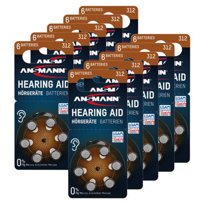 Ansmann type 312 gehoorbatterijen 60x Ansmann type 312 gehoorbatterijen 60x