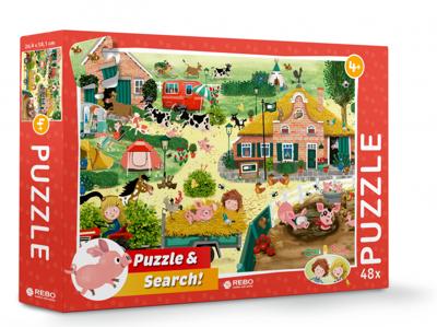 Rebo Publishers Puzzel cas & cato boerderij, 48st.