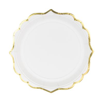 Witte Bordjes met Gouden rand