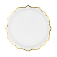 Witte Bordjes met Gouden rand - thumbnail