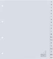 Tabbladen Kangaro A4 4-gaats 20-delig A-Z breed PP grijs - thumbnail