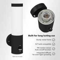 VidaXL Buiten wandlamp 2 pcs zwart 12 x 8,5 x 29 cm - thumbnail