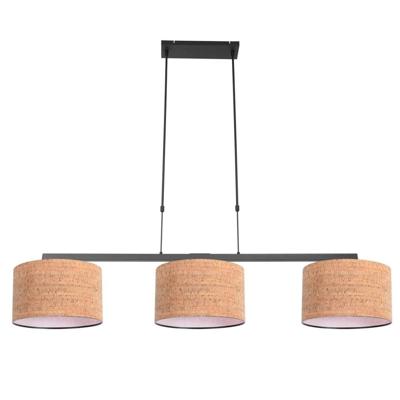 Steinhauer 3-lichts hanglampStang met kurk kappen - 4363ZW