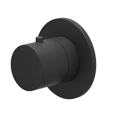 Afbouwdeel IVY Bond Flow-Through Stopkraan Symmetry Met Rond Rozet Mat Zwart PED IVY