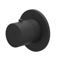 Afbouwdeel IVY Bond Flow-Through Stopkraan Symmetry Met Rond Rozet Mat Zwart PED IVY - thumbnail