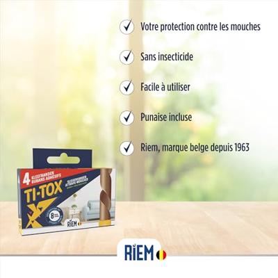 Riem Ti-Tox anti-vliegenkleefband, 4 stuks
