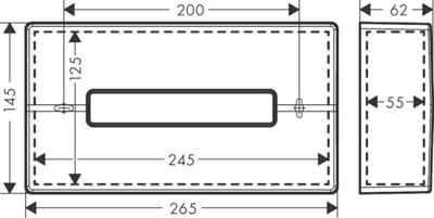 Hansgrohe Box Voor Make-Up Doekjes AddStoris Geborsteld Zwart Chroom