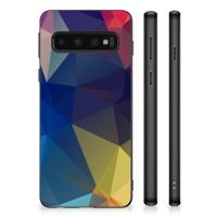 Samsung Galaxy S10 Grip Case Polygon Dark - thumbnail