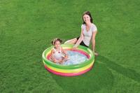 Bestway Opblaasbaar Kinderzwembad 3 Ringen Gewatteerde Bodem 102x25 cm +2 Jaar Tuin 51104 - thumbnail