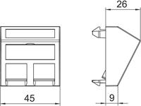 OBO Bettermann 6119250 Afdekking Datatechniekdrager (b x h x d) 45 x 45 x 26 mm 1 stuk(s) Wit - thumbnail