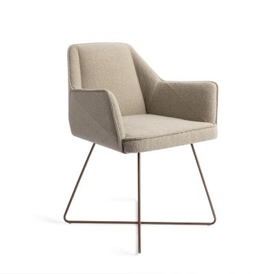 Jesper Home Eetkamerstoel 'Tome' Cross Rose, kleur Great Greige