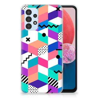 Samsung Galaxy A13 4G | TPU Hoesje | Blokken Kleurrijk Samsung Galaxy A13 4G | TPU Hoesje | Blokken Kleurrijk