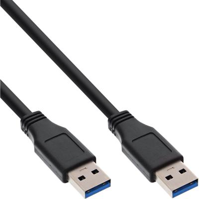 InLine 35203 USB 3.0 kabel, A naar A, zwart, 0,3 m