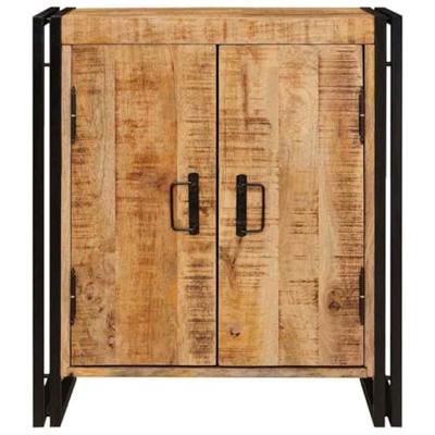 Nachtkastje Bruin 38 x 33 x 58 cm Massief ruw mango hout Nachtkastje Bruin 38 x 33 x 58 cm Massief ruw mango hout