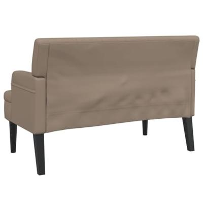 Bankje met rugleuning 112x65,5x75 cm kunstleer cappuccinokleur Bankje met rugleuning 112x65,5x75 cm kunstleer cappuccinokleur