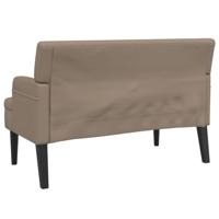Bankje met rugleuning 112x65,5x75 cm kunstleer cappuccinokleur - thumbnail