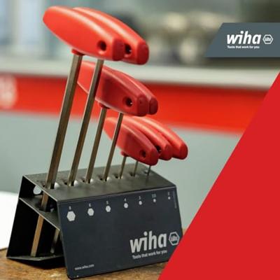 Wiha Stiftsleutelset met dwarsgreep | Zeskant | 8-delig hoogglans vernikkeld | incl. werkbankhouder - 953 - 00953 - thumbnail