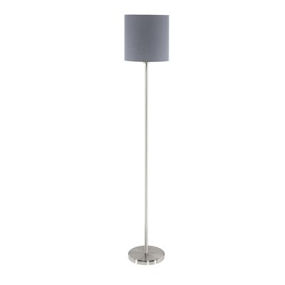 Eglo VloerlampPasteri 28cm nikkel mat met grijze kap - 95166