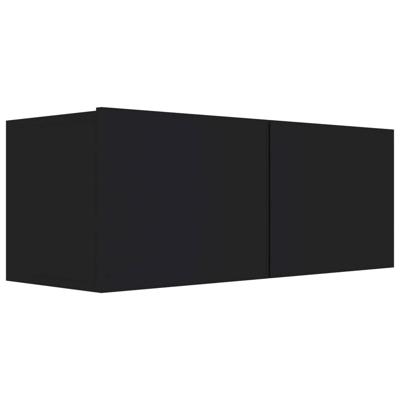 Tv-meubel 80x30x30 cm spaanplaat zwart