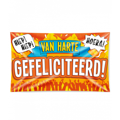 Gevelvlag Gefeliciteerd XXL