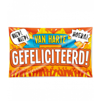 Gevelvlag Gefeliciteerd XXL - thumbnail