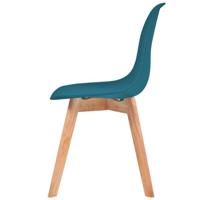 Eetkamerstoelen 4 st kunststof turquoise - thumbnail