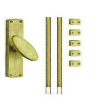 Hardbrass Raamespagnolet set 300cm - messing getrommeld - thumbnail