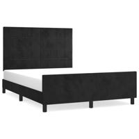 Bedframe zonder matras 140x190 cm fluweel zwart - thumbnail