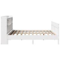 Bedframe zonder matras massief grenenhout wit 180x200 cm - thumbnail