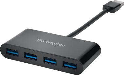Kensington UH4000 4 Port Hub K39121EU USB-hub 4 poorten USB-A USB 3.0 5 GBit/s Zwart Kensington UH4000 4 Port Hub K39121EU USB-hub 4 poorten USB-A USB 3.0 5 GBit/s Zwart