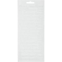 Creativ Company Stickers, onnea, vel 10x23 cm, wit, 1 vel - thumbnail