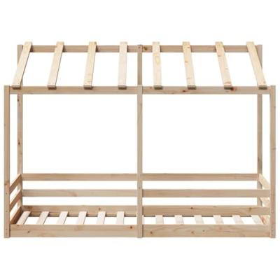 Kinderbed met bedhuis 75x190 cm massief grenenhout