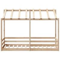 Kinderbed met bedhuis 75x190 cm massief grenenhout - thumbnail