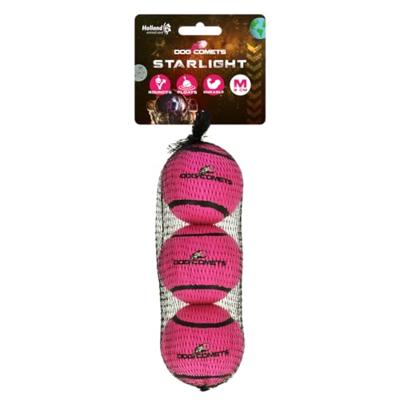 Dog comets Starlight Tennisbal M Roze 3st