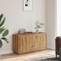 Dressoir 102x35x55 cm bewerkt hout artisanaal eikenkleurig - thumbnail